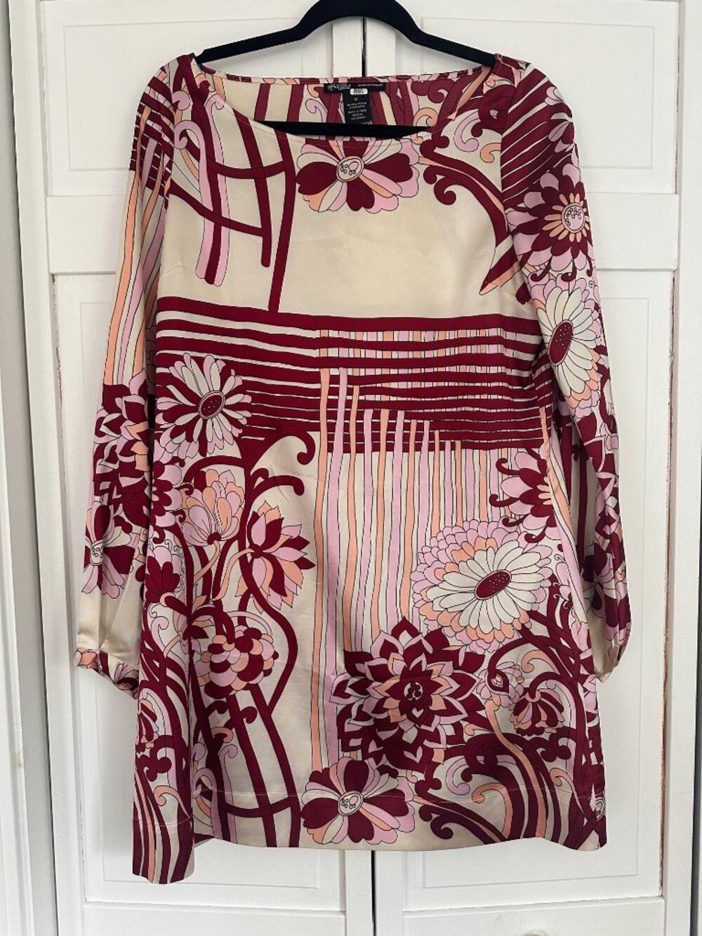 Hale Bob Satiny Stretch Shift Dress Size Medium